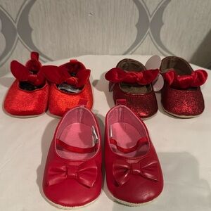 Infant shoes, 3-6 months , 6-12, red